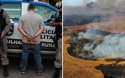 Homem é preso suspeito de causar incêndio que destruiu cerca de 700 hectares de fazendas em Goiás